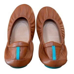 Tieks By Garvieli Brown Leather Ballet Flats Shoes Travel Size 7